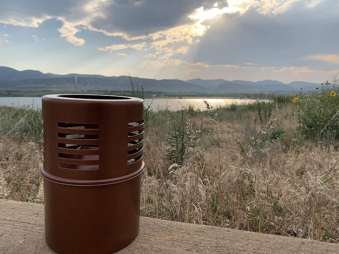 Outdoor Windproof Flame Lantern | Metal Refillable Fire Canister | Garden & Camping Ambiance