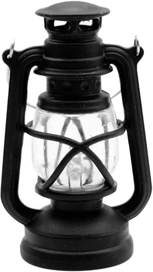 Vintage Miniature Kerosene Lantern Decor – Rustic Iron & Glass Accent
